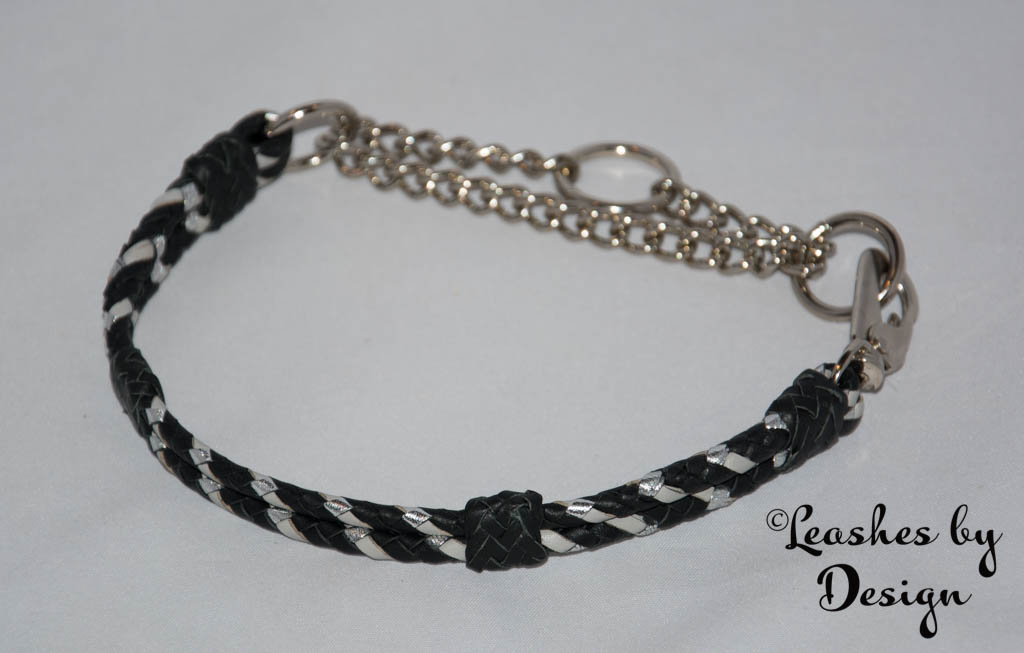  Double 6 strand - black, grey and silver 