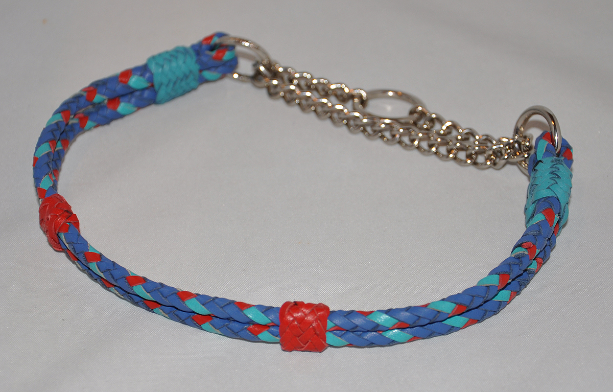  Double 6 strand - blue, turquoise and red 